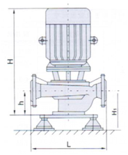 立式管道離心泵尺寸圖1
